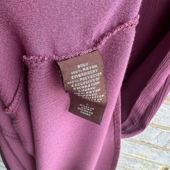 Knox Rose Yolk Cold Shoulder Embroidered Dress Women's Size L. - Picture 4 of 7